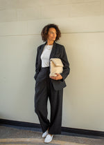Load image into Gallery viewer, Chalk Judith Trousers Dark Charcoal Pinstripe
