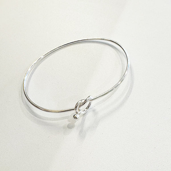 KNOT DESIGN SILVER BANGLE ST-02
