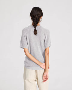 Gai & Lisva Karen Knit Jumper Light Grey Melange