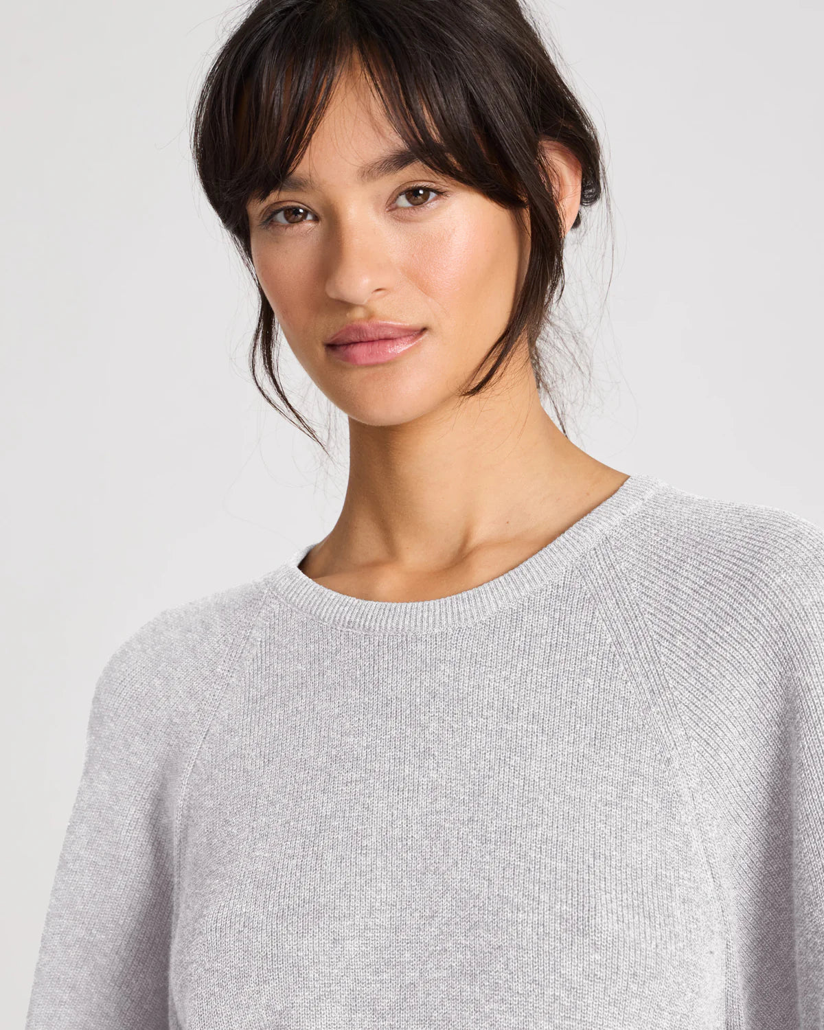 Gai & Lisva Karen Knit Jumper Light Grey Melange