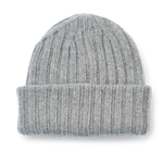 Load image into Gallery viewer, Kari Lambswool Beanie Hat Grey Melange
