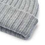 Load image into Gallery viewer, Kari Lambswool Beanie Hat Grey Melange
