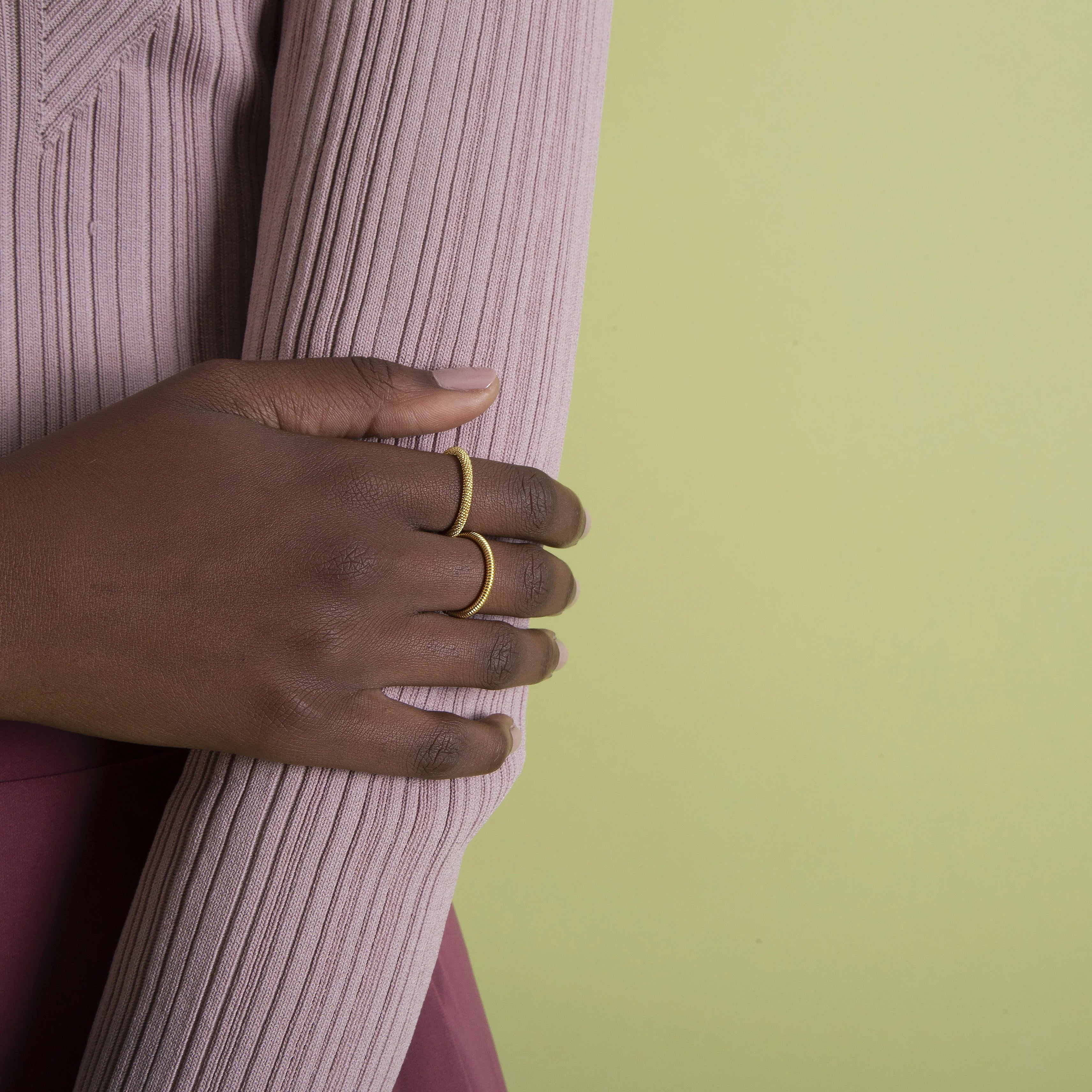 Mesh Twist Ring Gold