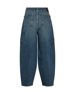 Load image into Gallery viewer, MosMosh Rosy Galleon Jeans Dark Blue

