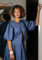 Load image into Gallery viewer, Chalk Jessica Jacket Dark Denim
