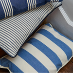 Load image into Gallery viewer, Bertie Striped Blue and White Cushion
