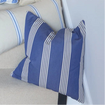 Load image into Gallery viewer, Jasper Square Cushion Denim Blue Stripe
