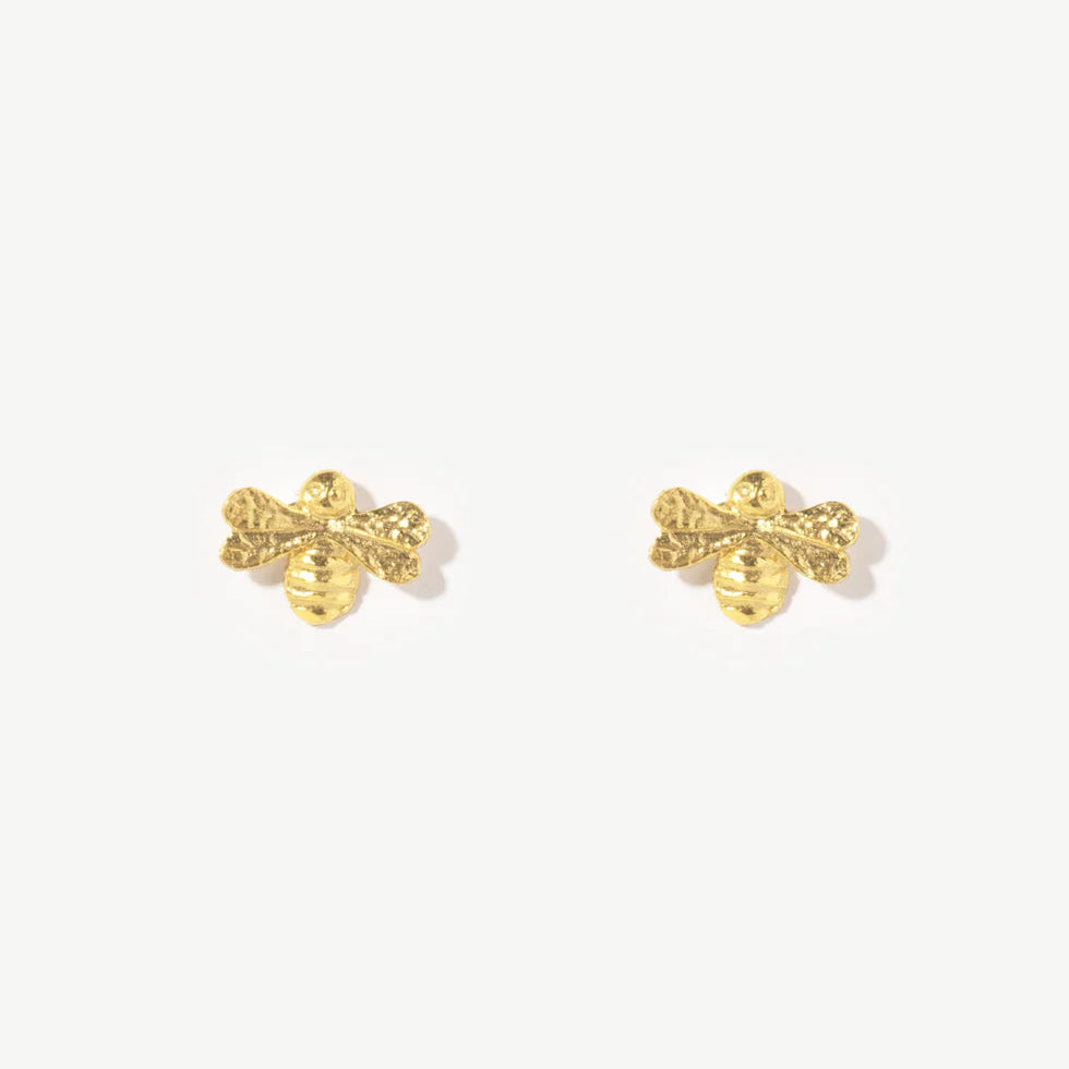 Mini Bee Earrings Gold
