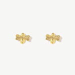Load image into Gallery viewer, Mini Bee Earrings Gold
