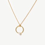 Load image into Gallery viewer, Halo Necklace with Pearl Gold
