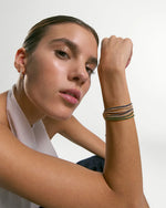 Load image into Gallery viewer, Elayne Tennis Bracelet Dark Blue and Gold
