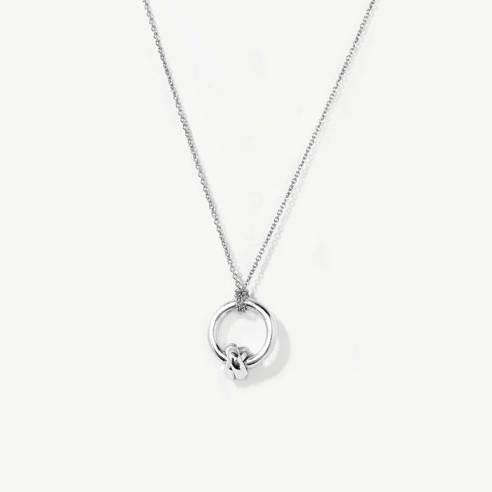 Harper Knot Necklace Silver