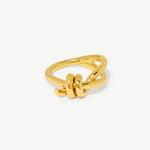 Load image into Gallery viewer, Anel Lisa Prateado Gold Knot Ring
