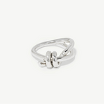 Load image into Gallery viewer, Anel Lisa Prateado Silver Knot Ring
