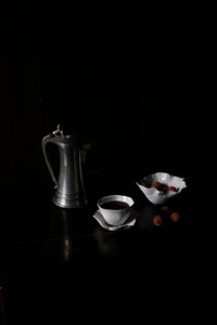 Cup and Saucer Claire White Ceramic