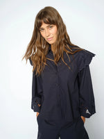 Load image into Gallery viewer, MosMosh Heliam Broange Shirt Navy

