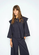 Load image into Gallery viewer, MosMosh Heliam Broange Shirt Navy
