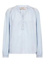 Load image into Gallery viewer, MosMosh Tazzin Twill Blouse Skyway Blue
