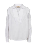 Load image into Gallery viewer, MosMosh Avent Yen Blouse White
