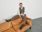 Load image into Gallery viewer, MosMosh Hui Barrel Pants Chocolate Mocha
