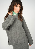 Load image into Gallery viewer, MosMosh Brydis Crewneck Jumper Mockingbird Grey
