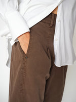 Load image into Gallery viewer, MosMosh Hui Barrel Pants Chocolate Mocha
