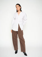 Load image into Gallery viewer, MosMosh Hui Barrel Pants Chocolate Mocha
