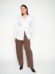 MosMosh Hui Barrel Pants Chocolate Mocha