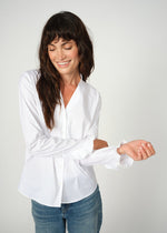 Load image into Gallery viewer, MosMosh Hassie White Shirt with Pleat Cuffs
