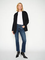 Load image into Gallery viewer, MosMosh Idun Wool Blazer Navy Pinstripe Slub
