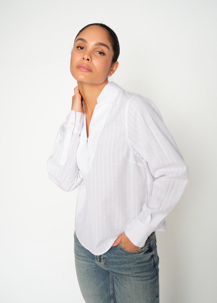 MosMosh Avent Yen Blouse White