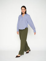 Load image into Gallery viewer, MosMosh Avent Yen Blouse Blue Stripe

