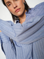 Load image into Gallery viewer, MosMosh Avent Yen Blouse Blue Stripe
