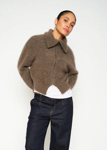 MosMosh Hulda Knit Zip Cardigan