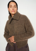 Load image into Gallery viewer, MosMosh Hulda Knit Zip Cardigan
