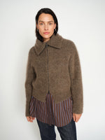 Load image into Gallery viewer, MosMosh Hulda Knit Zip Cardigan
