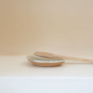 Stoneware Spoon Rest Milk White