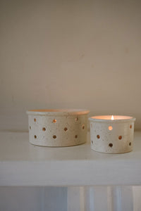French Cheese Mould Candle Holder Set of Two