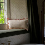Load image into Gallery viewer, Scalloped Cushion 30 X 50 Rust Red
