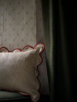 Load image into Gallery viewer, Scalloped Cushion 30 X 50 Rust Red
