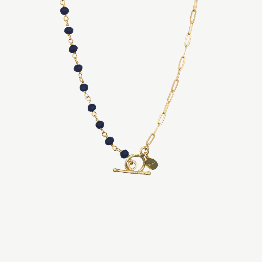 Cliffs Necklace Dark Blue Hidrotermal Stone