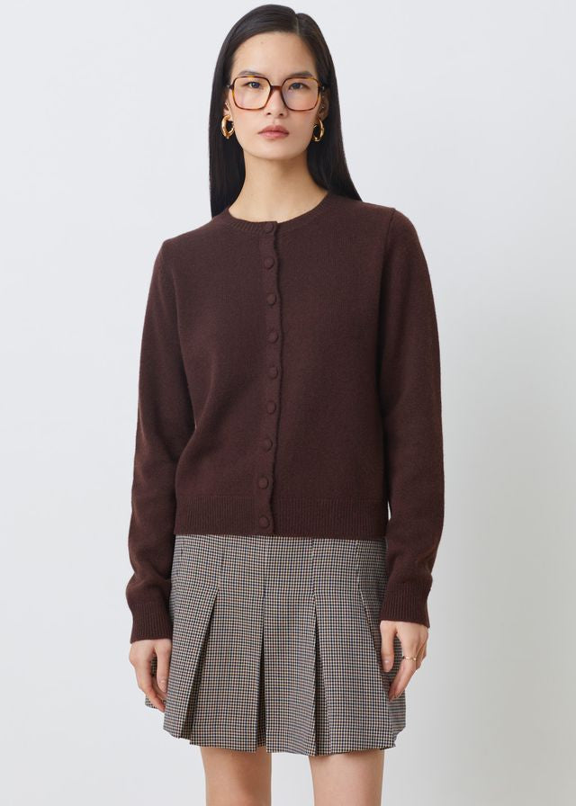 Suncoo Knitted Chocolate Cardigan Geski