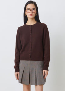 Suncoo Knitted Chocolate Cardigan Geski