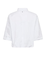 Load image into Gallery viewer, MosMosh Maxime Nylah Shirt White Pinstripe
