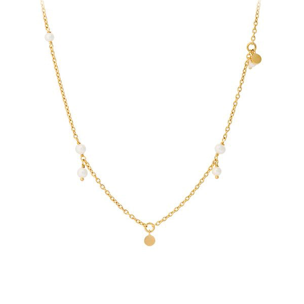 OCEAN PEARL NECKLACE GOLD
