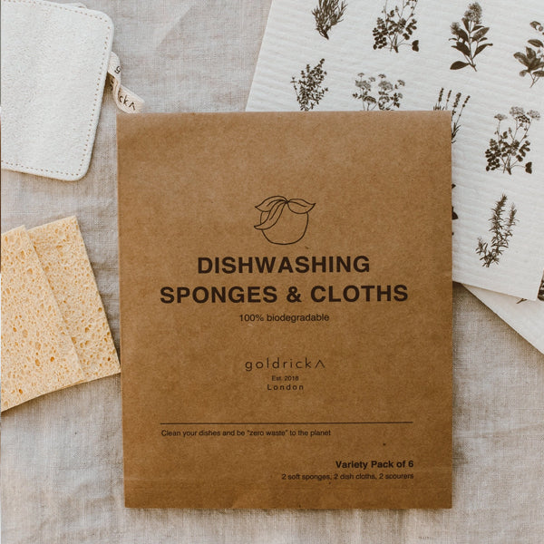 LOOFAH SPONGES AND SWEDISH DISHCLOTHS - 6 PIECE VARIETY PACK