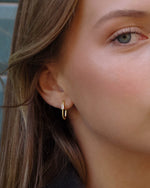 Load image into Gallery viewer, Ona Hoops with CZ Stone Earrings
