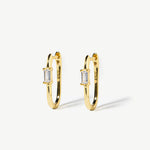 Load image into Gallery viewer, Ona Hoops with CZ Stone Earrings
