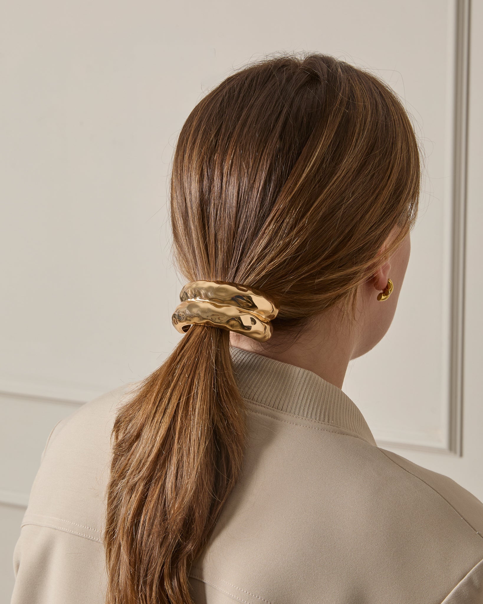 Chalk Oxford Silver Hair Tie
