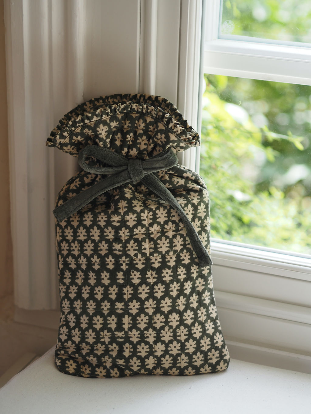 Block Printed Hot Water Bottle Forest